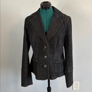 TRIBAL JEANS Black Denim Jacket Blazer